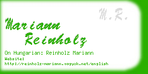 mariann reinholz business card